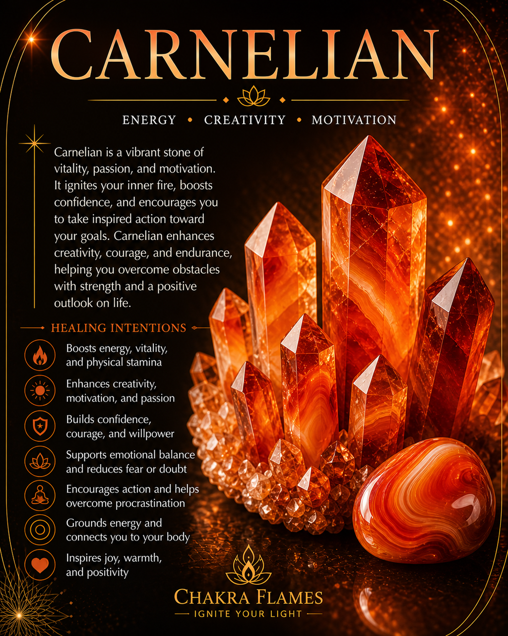 Carnelian crystal