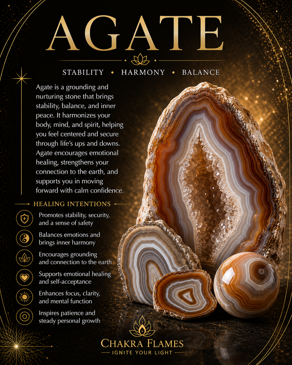 Agate crystal