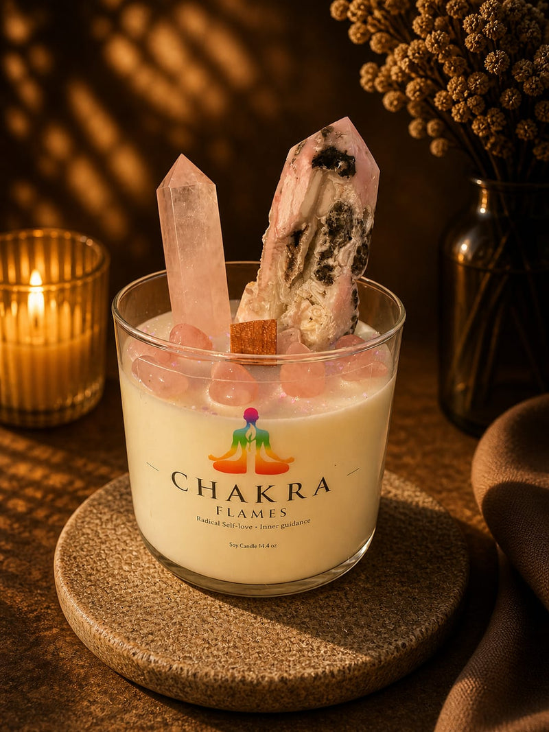 Rose Quartz Ritual Candle